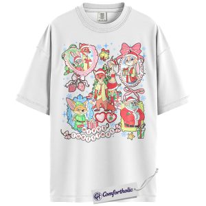 Alternative view of Zootopia Shirt, Christmas Shirt, Animated Graphic Tee, Comfort Colors Shirt