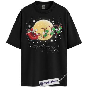 Alternative view of Super Mario Shirt, Christmas Shirt, Game Graphic Tee, Comfort Colors Shirt