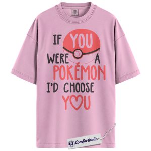 Pokemon Shirt, PKM Shirt, Valentine's Day Shirt, Anime Graphic Tee, Comfort Colors Shirt