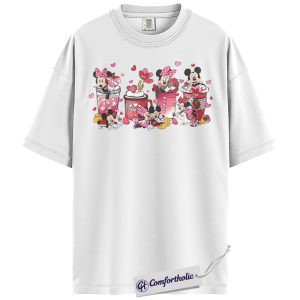 Alternative view of Mickey Mouse Shirt, Valentine's Day Shirt, Animated Graphic Tee, Comfort Colors Shirt