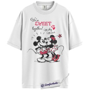 Alternative view of Mickey Mouse Shirt, Valentine's Day Shirt, Animated Graphic Tee, Comfort Colors Shirt
