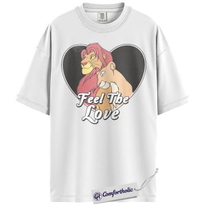 Alternative view of The Lion King Shirt, Valentine's Day Shirt, Animated Graphic Tee, Comfort Colors Shirt