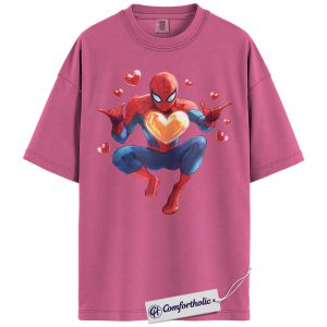 Spider-Man Shirt, Valentine's Day Shirt, Marvel Comics Graphic Tee, Comfort Colors Shirt