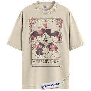 Minnie and Mickey Mouse Shirt, Valentine's Day Shirt, Animated Graphic Tee, Comfort Colors Shirt