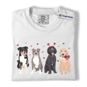 Alternative view of Dog Valentine Shirt, Cute Dog Graphic Tee, Pet Lover T-Shirt, Valentine Gift for Dog Moms, Comfort Colors Shirt