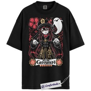 Hu Tao Shirt, Genshin Impact Shirt, Game Graphic Tee, Comfort Colors Shirt