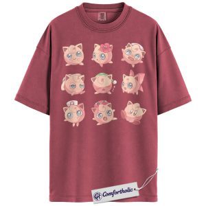 Jigglypuff Shirt, Pokemon Shirt, PKM Shirt, Anime Graphic Tee, Comfort Colors Shirt