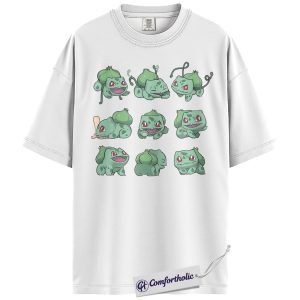 Alternative view of Bulbasaur Shirt, Pokemon Shirt, PKM Shirt, Anime Graphic Tee, Comfort Colors Shirt