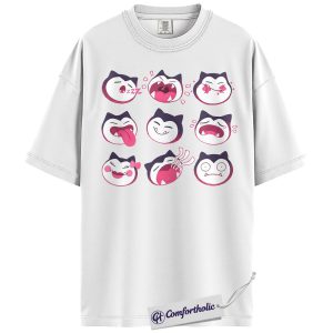 Alternative view of Snorlax Shirt, Pokemon Shirt, PKM Shirt, Anime Graphic Tee, Comfort Colors Shirt