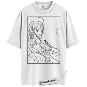 Alternative view of Nami Shirt, One Piece Shirt, Anime Graphic Tee, Comfort Colors Shirt