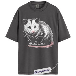 Opossum Shirt, Vintage Woodland Animal Graphic Tee, Funny Possum Lover T-Shirt, Cute Gift for Nature Lovers & Animal Lovers, Comfort Colors Shirt