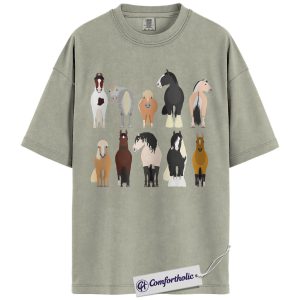 Horse Lover Shirt, Cute Equestrian Graphic Tee, Western Cowgirl Riding T-Shirt, Gift for Horse Moms & Ranch Girls, Comfort Colors Shirt