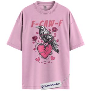 Dark Valentine Shirt, Gothic Crow Heart Graphic Tee, Sarcastic Anti Love T-Shirt, Funny Valentine Gift for Women, Comfort Colors Shirt