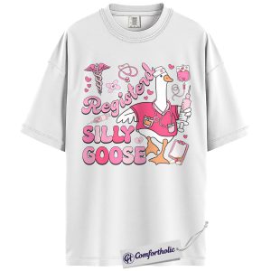 Alternative view of Registered Nurse Shirt, Funny Silly Goose Graphic Tee, RN Humor T-Shirt, Gift for Nurses & Nursing Students, Comfort Colors Shirt