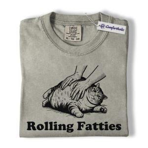 Funny Cat Shirt, Vintage Chubby Cat Graphic Tee, Pet Lover T-Shirt, Gift for Cat Moms, Comfort Colors Shirt