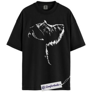 Wirehaired Dachshund Shirt, Minimalist Wiener Dog Line Art Graphic Tee, Sausage Dog Lover T-Shirt, Gift for Dog Moms & Pet Owners, Comfort Colors Shirt