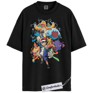 Pokemon Shirt, PKM Shirt, Anime Graphic Tee, Comfort Colors Shirt