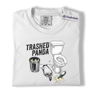 Alternative view of Trashed Panda Shirt, Funny Raccoon Meme Graphic Tee, Hilarious Trash Panda T-Shirt, Gag Gift for Animal Lovers, Comfort Colors Shirt