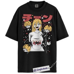 Denji Shirt, Power Shirt, Chainsaw Man Shirt, Anime Graphic Tee, Comfort Colors Shirt
