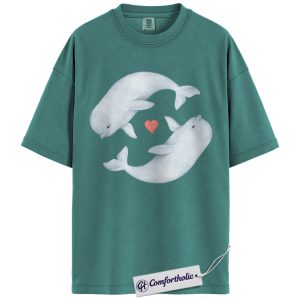 Beluga Whale Shirt, Cute Marine Biology Graphic Tee, Ocean Animal Lover T-Shirt, Sweet Sea Life Gift for Ocean Lovers, Comfort Colors Shirt