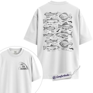 Alternative view of Reel Cool Grandpa Shirt, Fishing Grandpa Graphic T-Shirt, Angler Vintage Tee, Gift for Grandpa, Comfort Colors Shirt 2-Sided