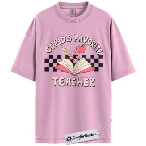 Cupid’s Favorite Teacher Shirt, Cute Valentine Classroom Graphic Tee, Elementary Teacher Love T-Shirt, Sweet Gift for Educators, Comfort Colors Shirt