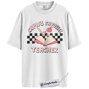 Alternative view of Cupid’s Favorite Teacher Shirt, Cute Valentine Classroom Graphic Tee, Elementary Teacher Love T-Shirt, Sweet Gift for Educators, Comfort Colors Shirt