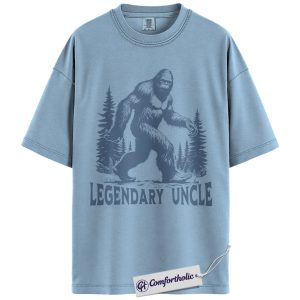 Legendary Uncle Shirt, Vintage Bigfoot Forest Graphic Tee, Sasquatch Mythical Creature T-Shirt, Gift for Uncles Nature & Adventure Lovers, Comfort Colors Shirt