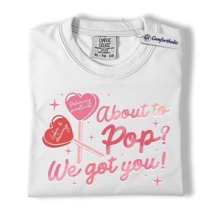 Alternative view of Labor & Delivery Nurse Shirt, Cute Valentine Candy Heart Graphic Tee, L&D Nurse T-Shirt, Nurse Appreciation Gift for OB Nurses, Comfort Colors Shirt