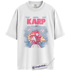 Alternative view of Jaws x Magikarp Shirt, Pokemon Shirt, Anime Graphic Tee, Comfort Colors Shirt