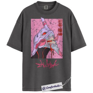 Alternative view of Neon Genesis Evangelion Shirt, Anime Graphic Tee, Comfort Colors Shirt
