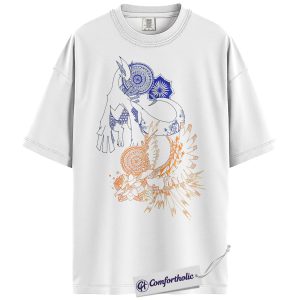Alternative view of Lugia vs Ho-oh Shirt, Pokemon Shirt, Anime Graphic Tee, Comfort Colors Shirt