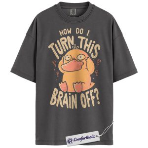 Alternative view of Psyduck Shirt, Pokemon Shirt, Anime Graphic Tee, Comfort Colors Shirt