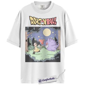 Alternative view of Gengar Shirt, Son Goku Shirt, Dragon Ball Shirt, Pokemon Shirt, Anime Graphic Tee, Comfort Colors Shirt
