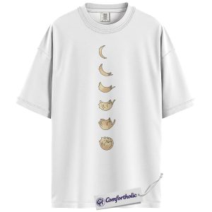 Alternative view of Cat Moon Phases Shirt, Minimalist Celestial Cat Graphic Tee, Witchy Cat Lover T-Shirt, Cute Gift for Pet Moms, Comfort Colors Shirt