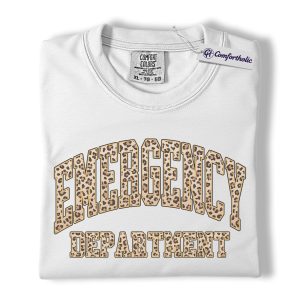 Alternative view of Emergency Department Shirt, Leopard Print Graphic Tee, ER Nurse T-Shirt, Gift for Nurses & Healthcare Workers, Comfort Colors Shirt