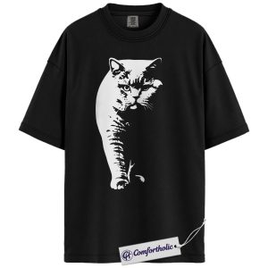 British Shorthair Cat Shirt, Minimalist Cat Silhouette Graphic Tee, British Shorthair Lover T-Shirt, Gift for Cat Moms & Pet Lovers, Comfort Colors Shirt