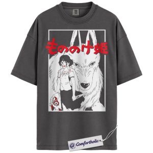 Alternative view of San Shirt, Princess Mononoke Shirt, Studio Ghibli Shirt, Anime Graphic Tee, Comfort Colors Shirt