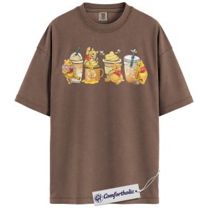 Alternative view of Winnie the Pooh Shirt, Anime Graphic Tee, Comfort Colors Shirt