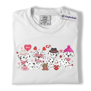 Alternative view of Cute Highland Cow Love Shirt, PinkDalmatian Valentine Shirt, Cute Puppy Love Graphic Tee, Dalmatian Dog Mom T-Shirt, Valentine’s Western Valentine Graphic Tee, Cow Lover Farm Animal T-Shirt, Valentine’s Day Gift for Women & Cowgirls, Comfort Colors Shirt