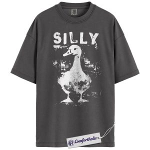 Alternative view of Silly Goose Shirt, Vintage Farm Animal Graphic Tee, Funny Goose Lover T-Shirt, Gift for Animal Lovers, Comfort Colors Shirt