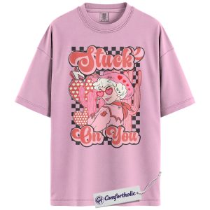 Western Valentine Shirt, Cute Cowgirl Cactus Graphic Tee, Stuck On You T-Shirt, Valentine Gift for Cowgirls, Comfort Colors Shirt