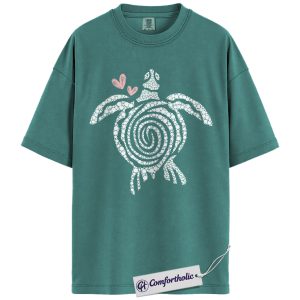 Sea Turtle Shirt, Coastal Ocean Graphic Tee, Marine Life Lover T-Shirt, Beach Vacation Gift for Turtle Lovers, Comfort Colors Shirt