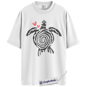Alternative view of Sea Turtle Shirt, Coastal Ocean Graphic Tee, Marine Life Lover T-Shirt, Beach Vacation Gift for Turtle Lovers, Comfort Colors Shirt