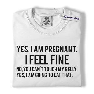 Alternative view of Funny Pregnancy Shirt, Sassy Maternity Quote Graphic Tee, Mom To Be Baby Shower T-Shirt, Pregnancy Announcement Gift for Expecting Moms, Comfort Colors Shirt