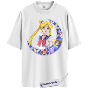 Alternative view of Usagi Tsukino Shirt, Sailor Moon Shirt, Anime Graphic Tee, Comfort Colors Shirt