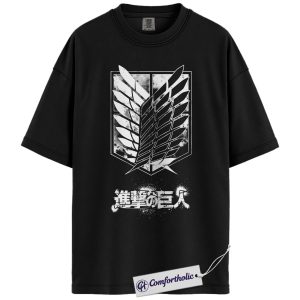 Alternative view of Attack On Titan Shirt, AOT Shirt, Anime Graphic Tee, Comfort Colors Shirt