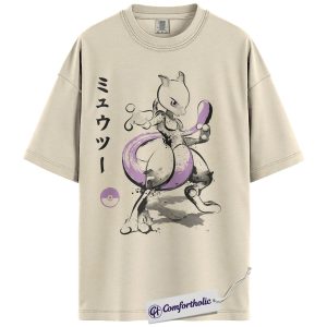 Mewtwo Shirt, Pokemon Shirt, Anime Graphic Tee, Comfort Colors Shirt