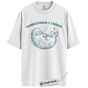 Alternative view of Cute Manatee Shirt, Vintage Sea Cow Graphic Tee, Ocean Animal Lover T-Shirt, Funny Gift for Beach Lovers, Comfort Colors Shirt
