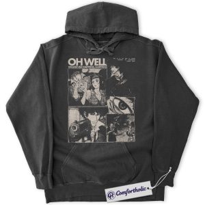 Alternative view of Cowboy Bebop Hoodie, Anime Graphic Pullover, Comfort Colors Hoodie